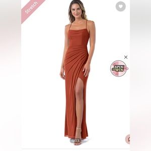 Azazie kalea dress in rust. Worn once for a wedding.